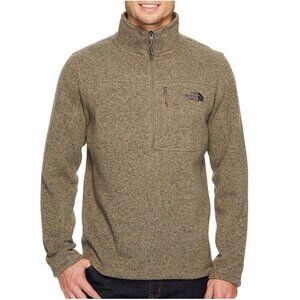 The North Face Gordon Lyons Hooded Full Zip Fleece Jacket Tan SZ M